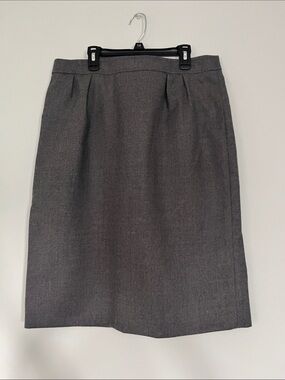 Vintage Pendleton 100% Wool Grey Pleat Skirt SZ 12